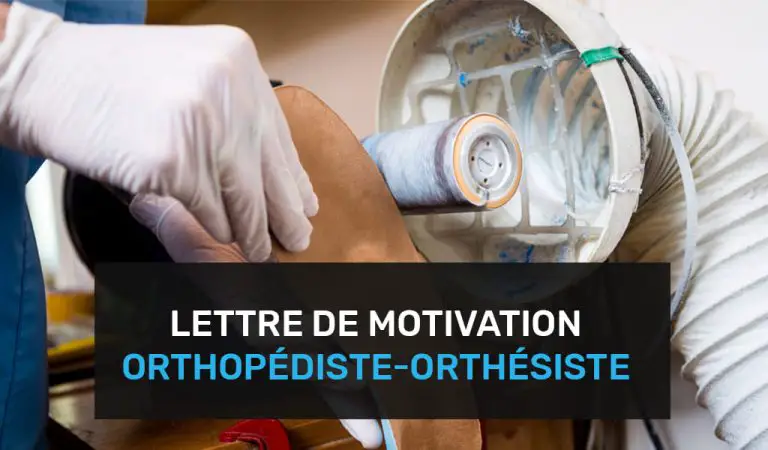 Lettre De Motivation OrthopédisteOrthésiste