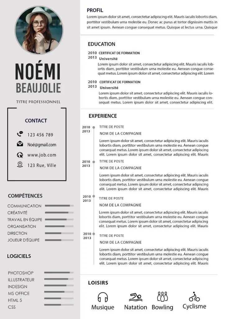 CV Simple À Télécharger