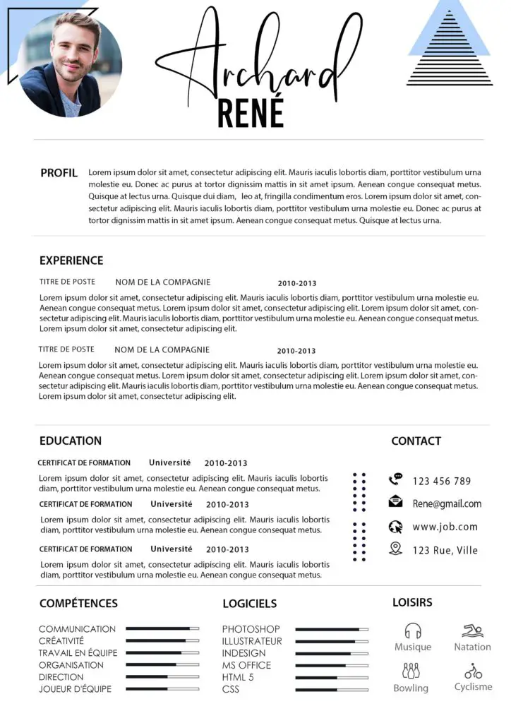 Cv Personnalisable Avec Word Gratuitement Emploi Et Formation