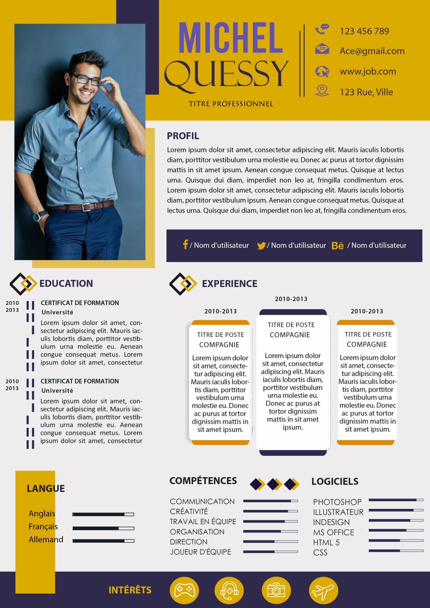 Modèle de CV Original: Impressionnez les recruteurs avec votre créativité