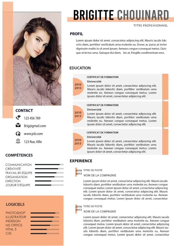 Modèle De CV Original Personnalisable