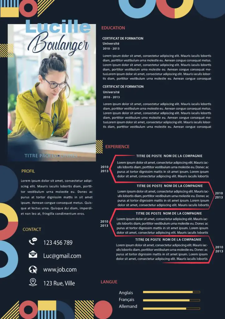 Modèle De CV Original En Ligne