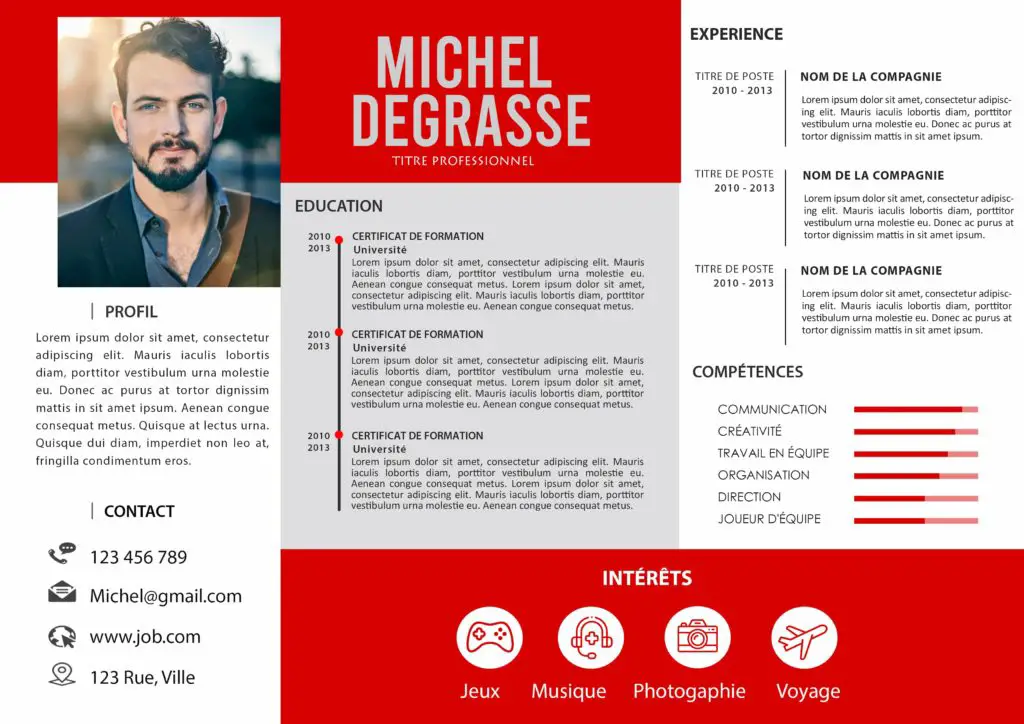 Modèle de CV Original Contemporain