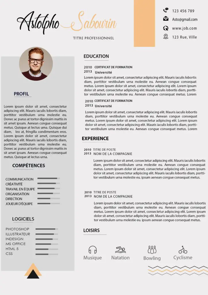 Modèle De CV Tout Métier