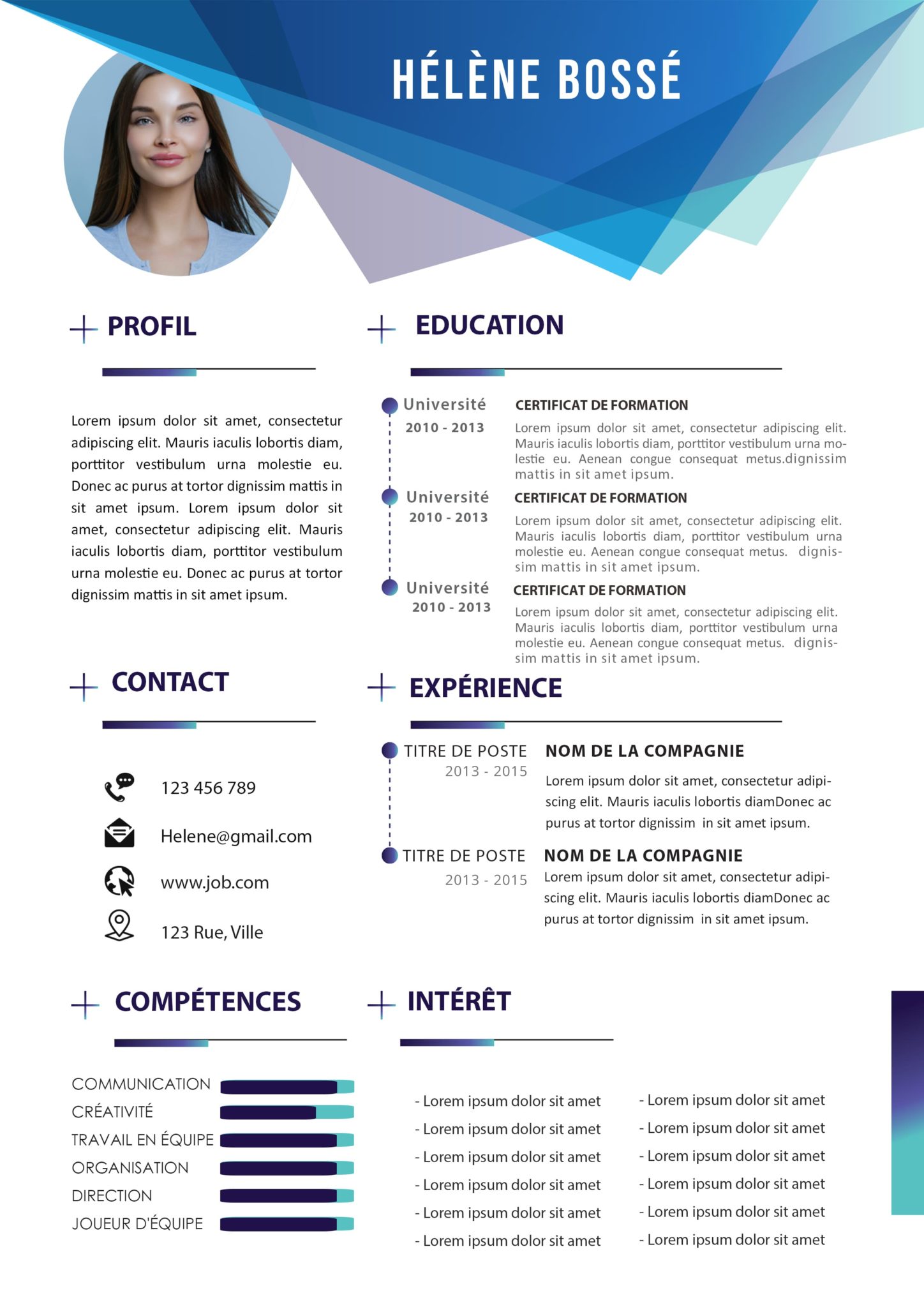 Exemple De CV Moderne Gratuit Adaptable Et Au Format Word Exemple De CV Moderne Gratuit Adaptable Et Au Format Word