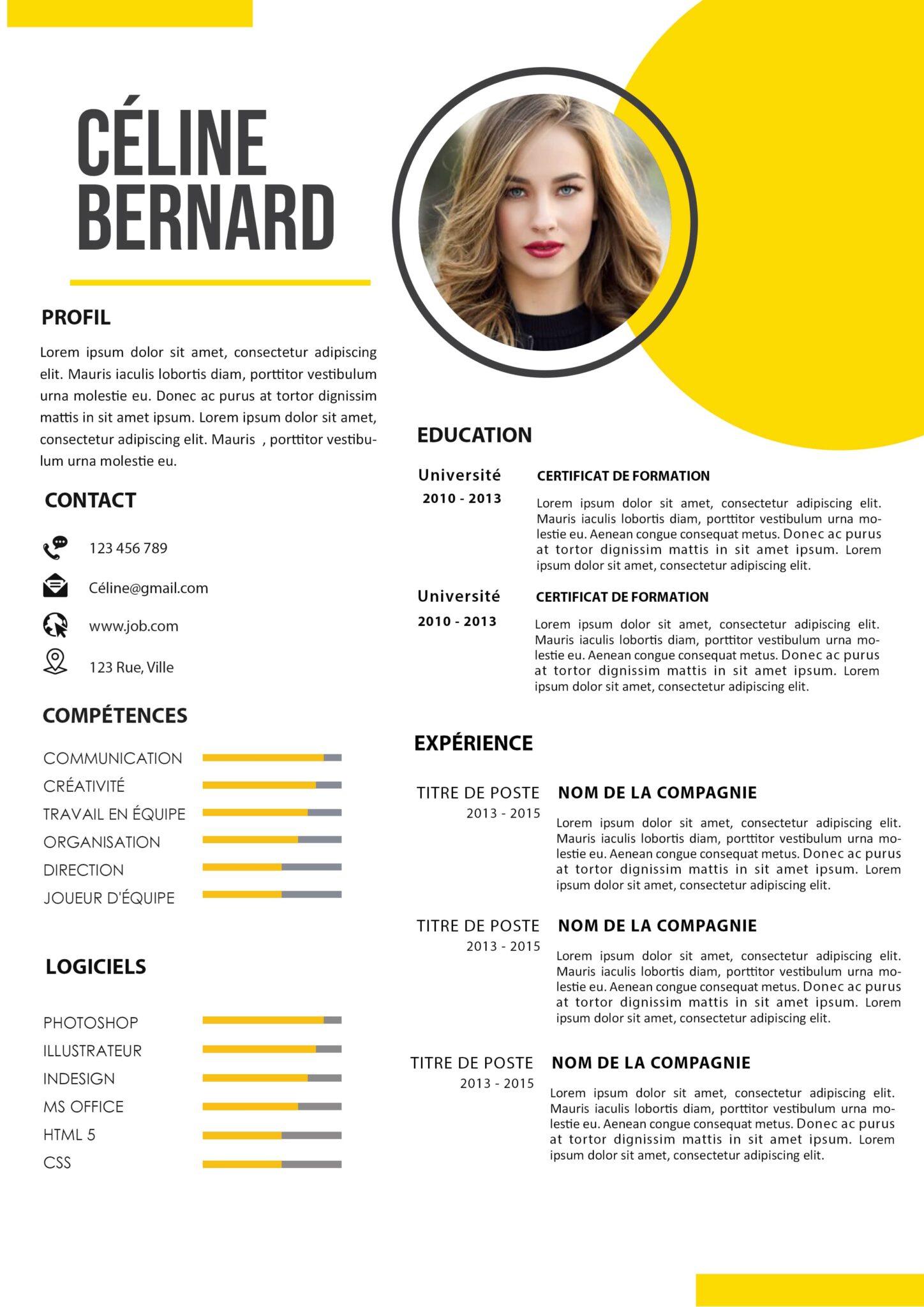 CV Persuasif Gratuit Et Personnalisable - Emploi et Formation