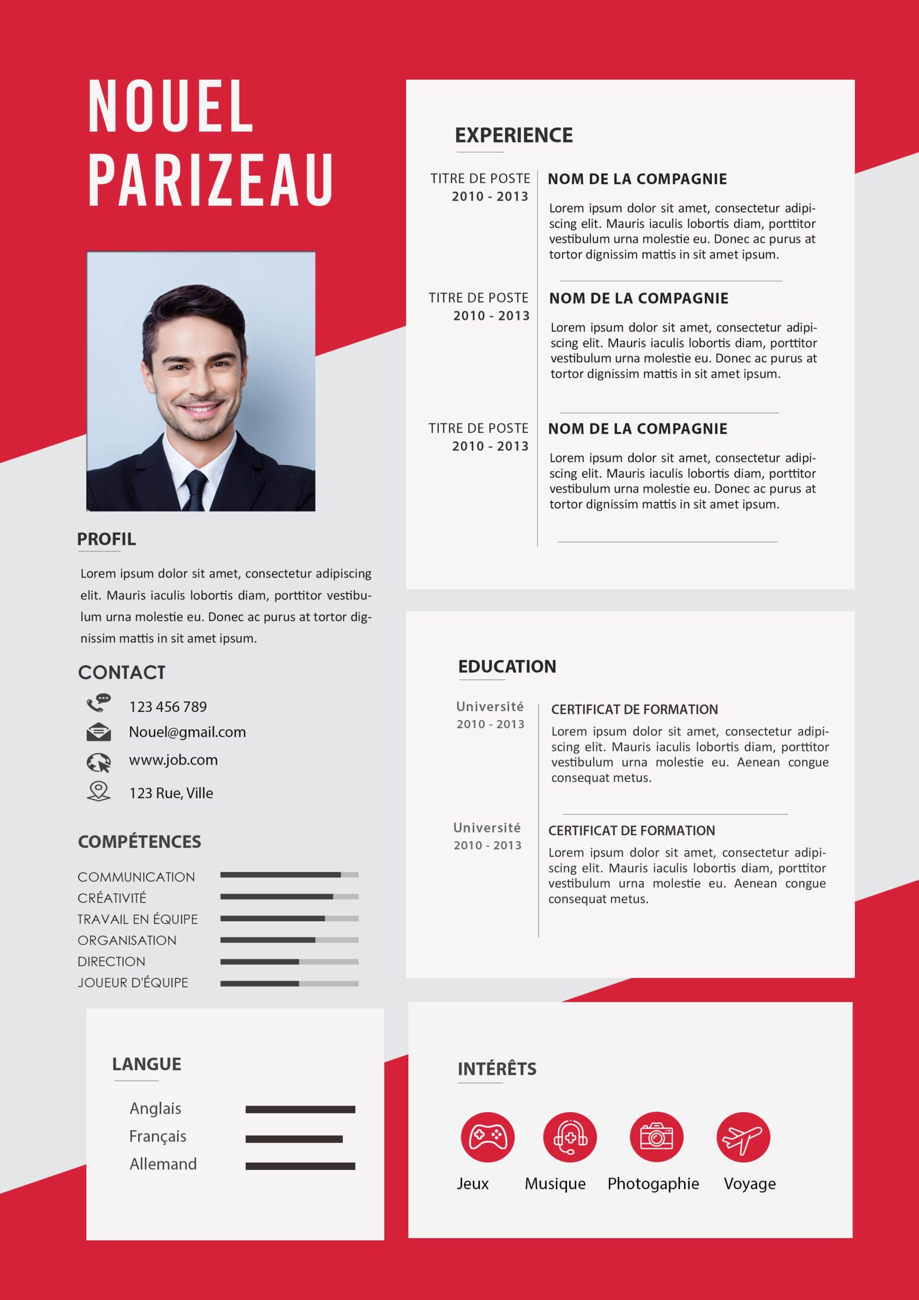 CV Moderne Word  Emploi et Formation