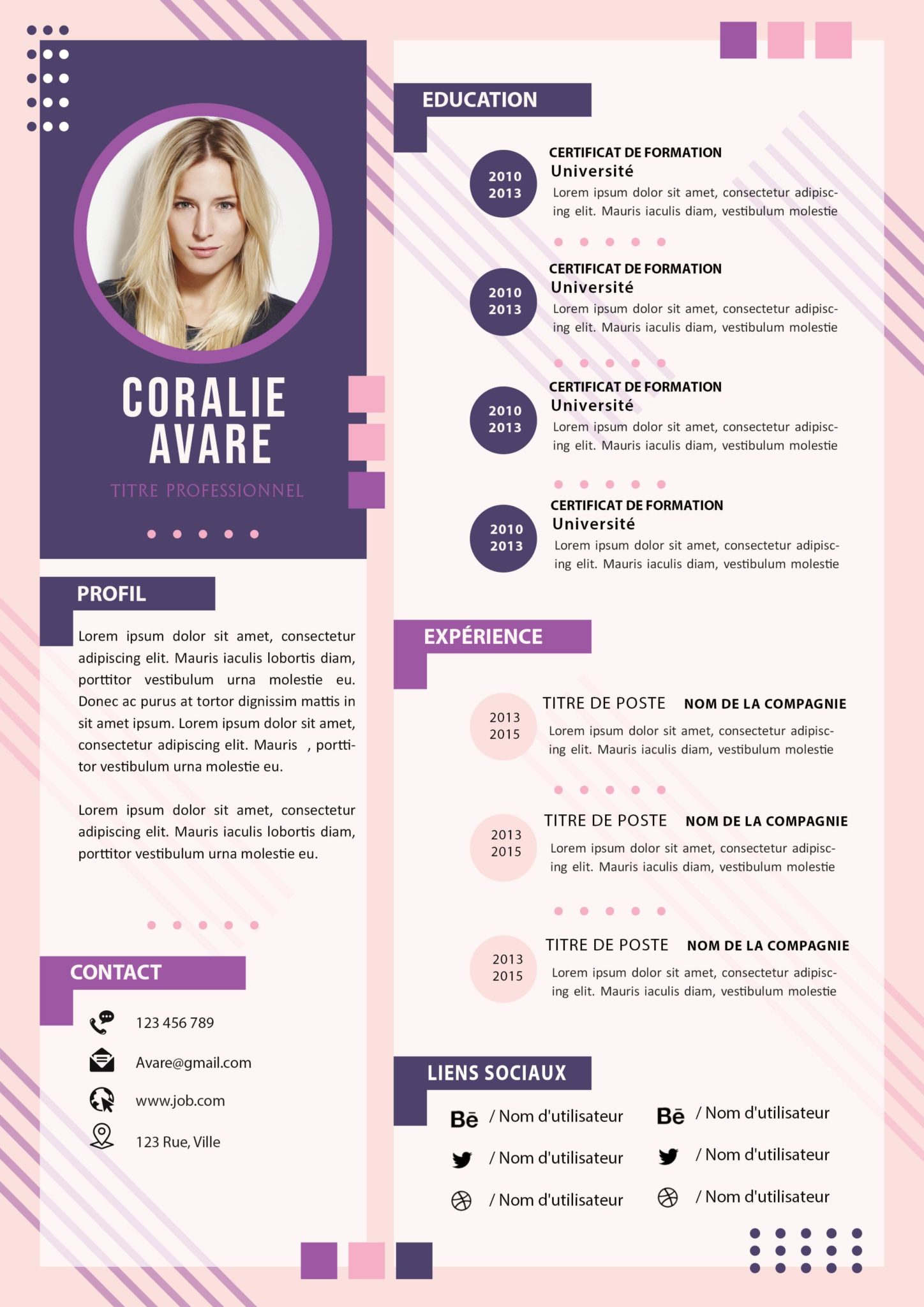 CV Original À Télécharger Gratuitement  Emploi et Formation