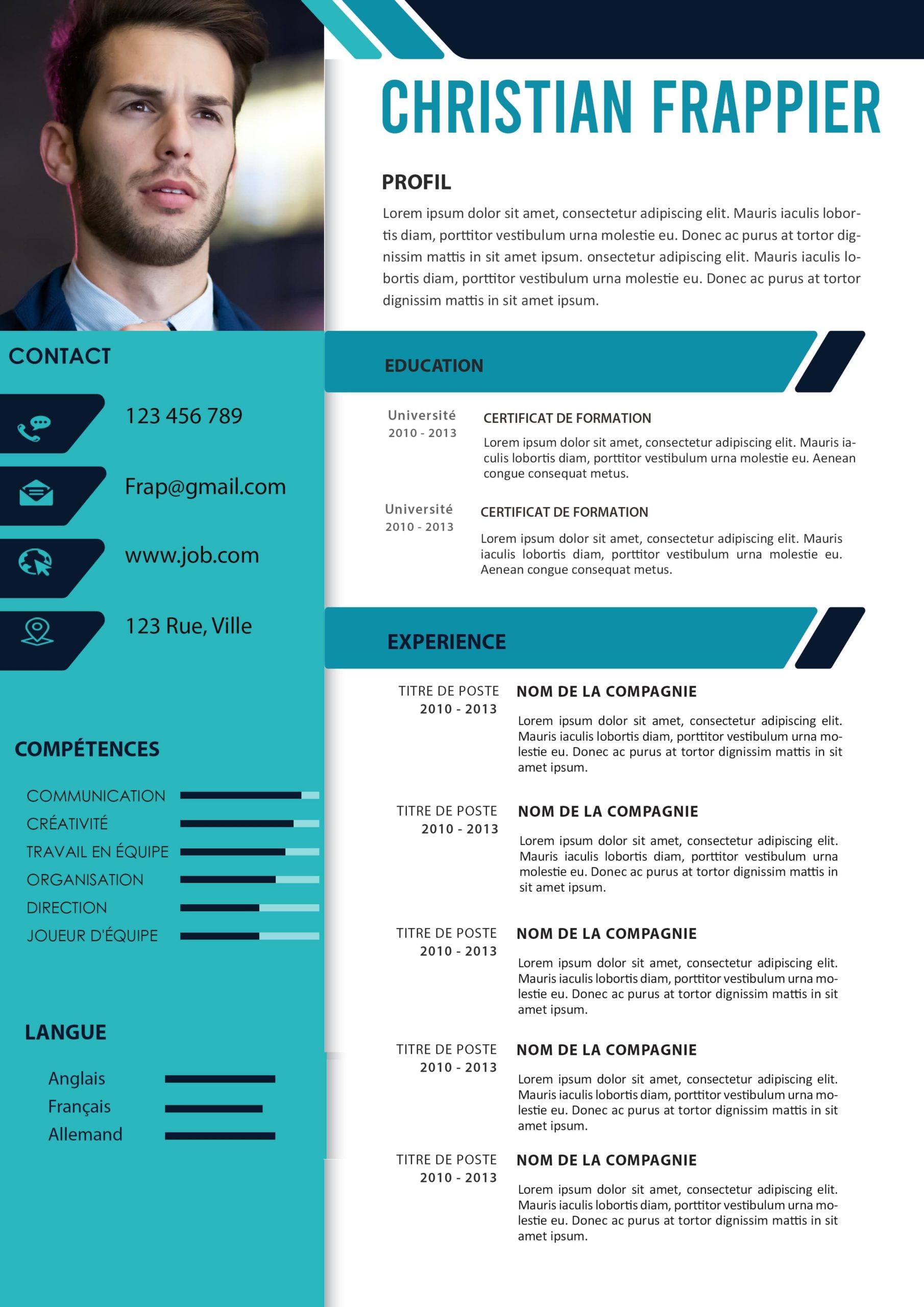 Mod le De CV 100 Exemples De CV Gratuits Word