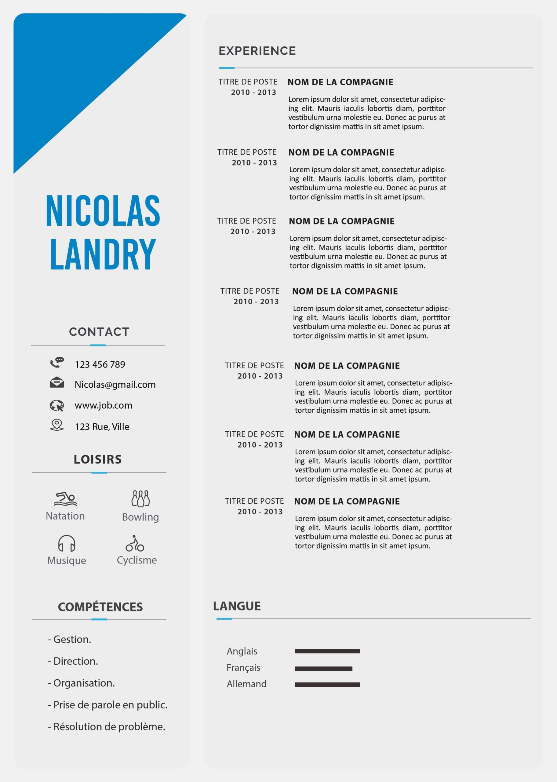 Modele Cv Gratuit Sans Inscription EXWJ Modele Cv Gratuit Sans Inscription EXWJ